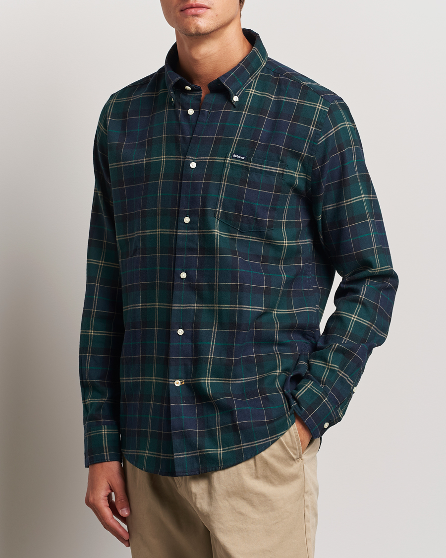 Herr |  | Barbour Lifestyle | Flannel Check Shirt Green Loch