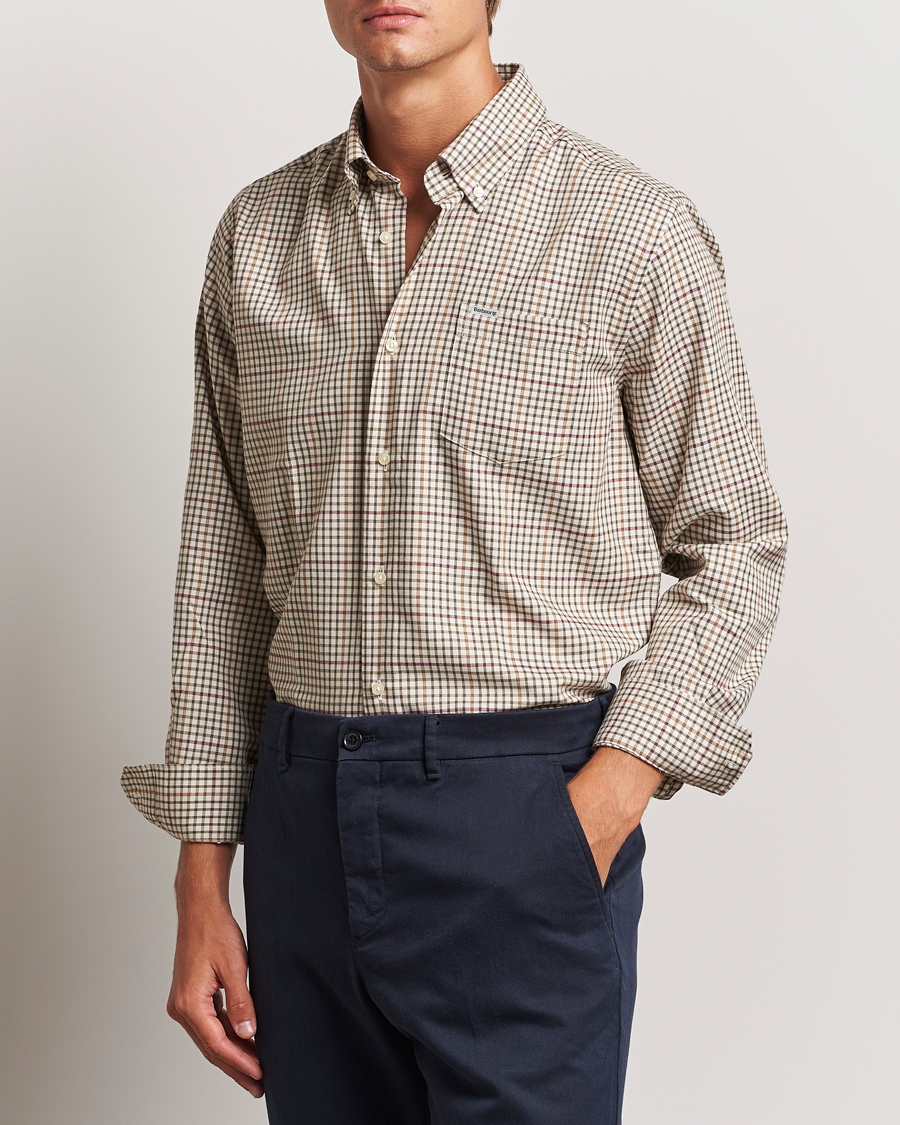 Herr |  | Barbour Lifestyle | Henderson Regular Thermo Weave Shirt Ecru