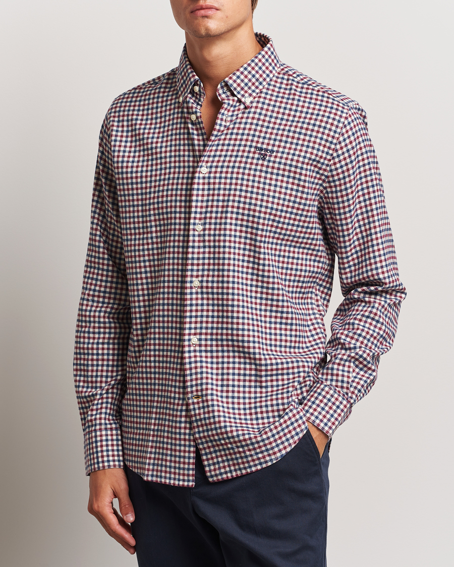 Herr |  | Barbour Lifestyle | Finkle Gingham Flannel Shirt Merlot