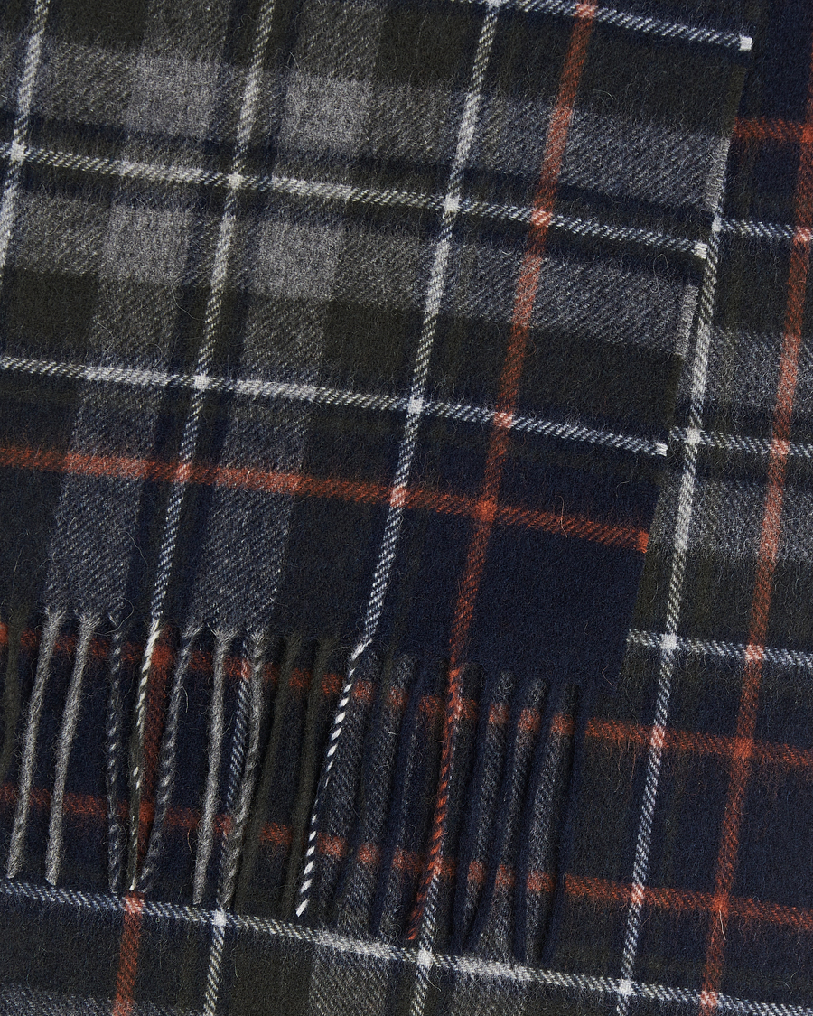 Herr |  | Barbour Lifestyle | Lambswool/Cashmere New Check Tartan Navy/Dark Ginger