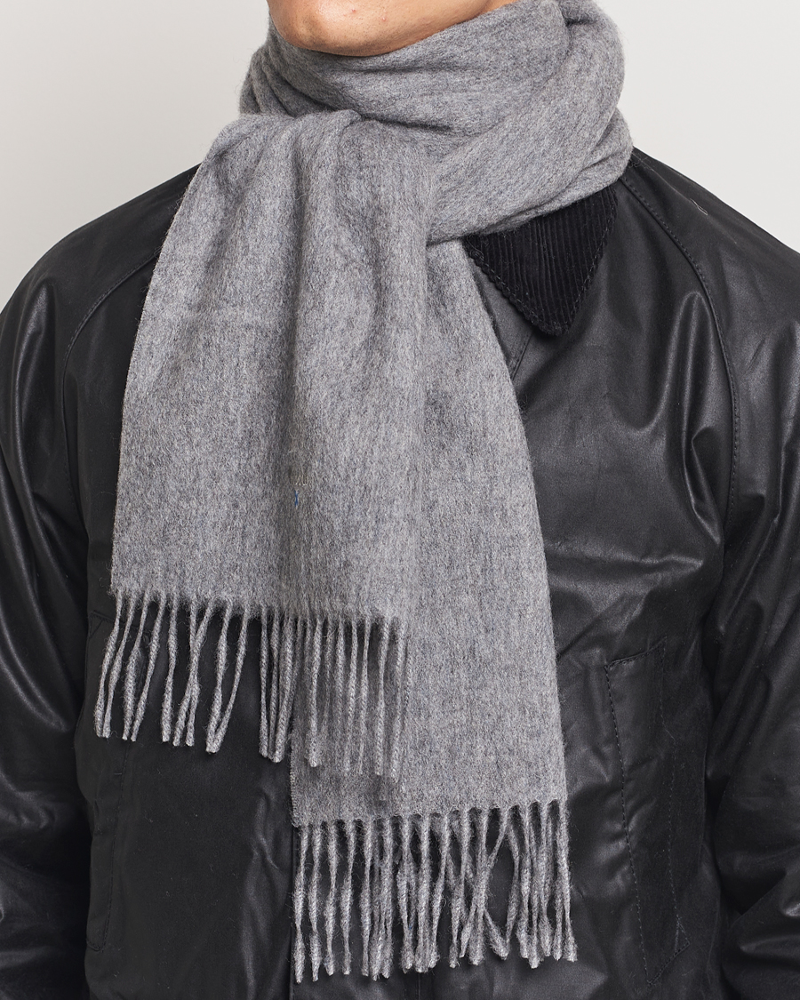 Herr |  | Barbour Lifestyle | Plain Lambswool Scarf Light Grey Marl