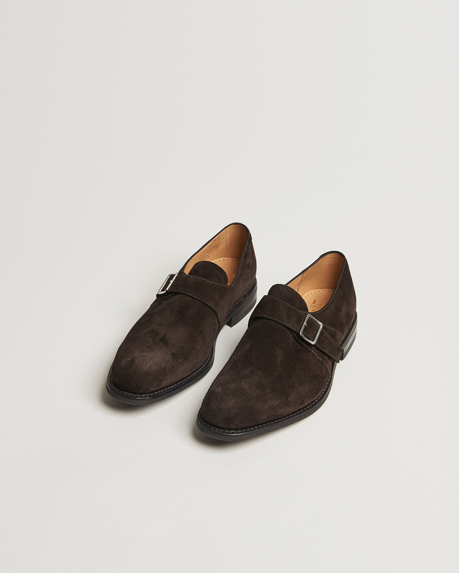 Herr | Kavaj | Loake 1880 | 357 Suede Single Monk Dark Brown