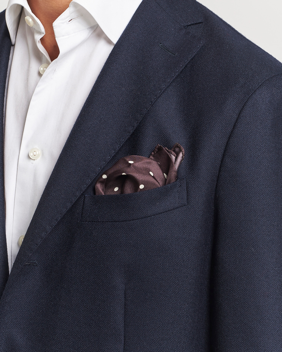 Herr |  | Morris | Dot Pocket Square Brown