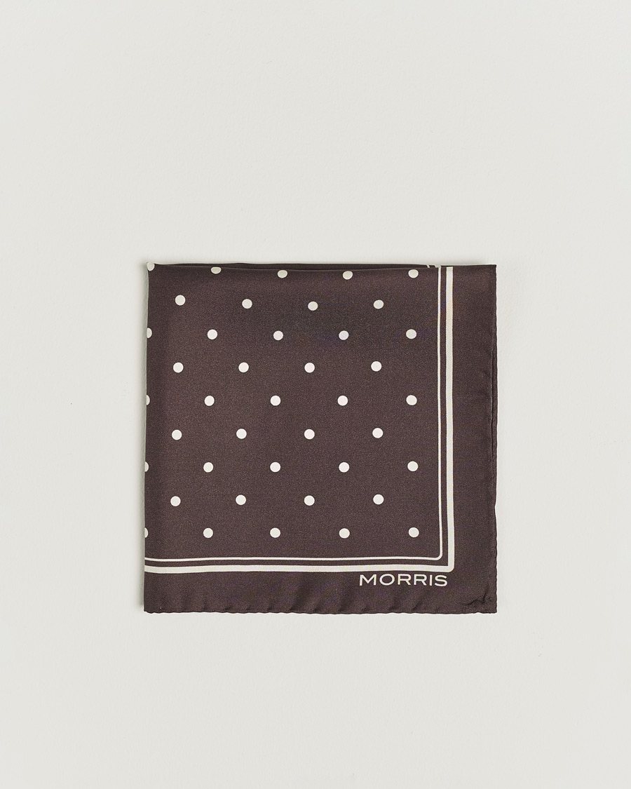 Herr |  | Morris | Dot Pocket Square Brown