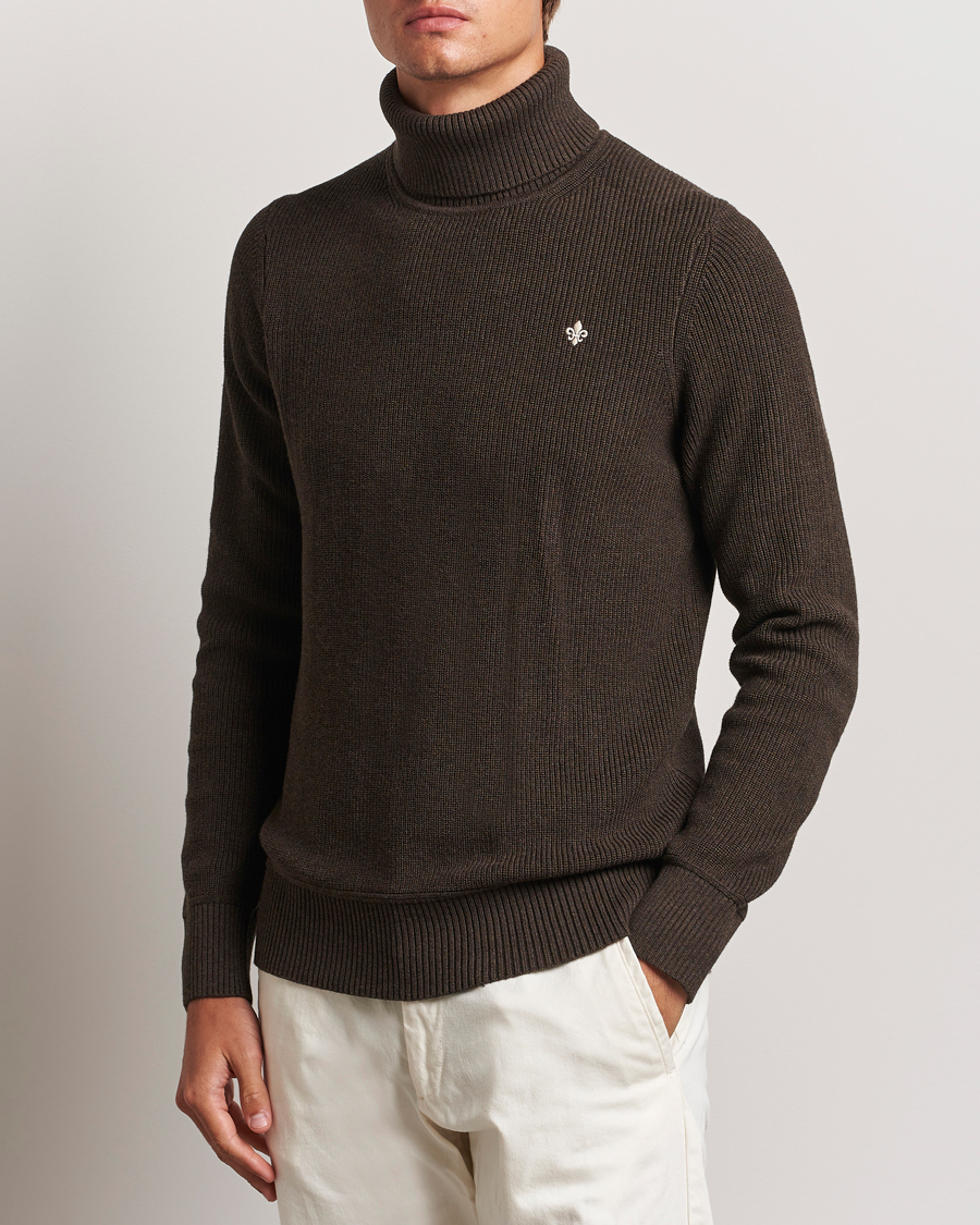 Herr | Business & Beyond - Casual | Morris | Bernard Cotton Rollneck Brown