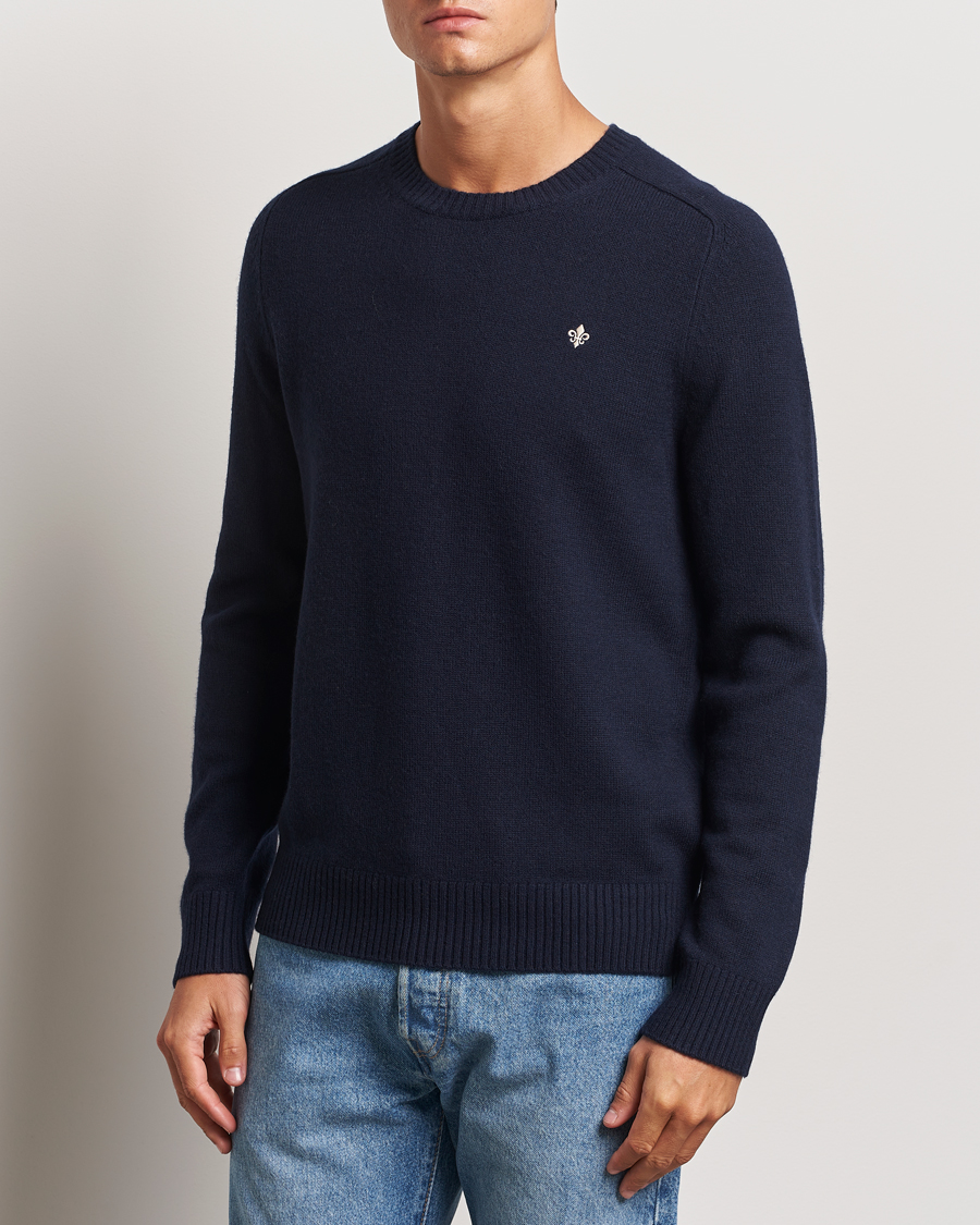 Herr |  | Morris | Hertford Merino Crew Neck Navy