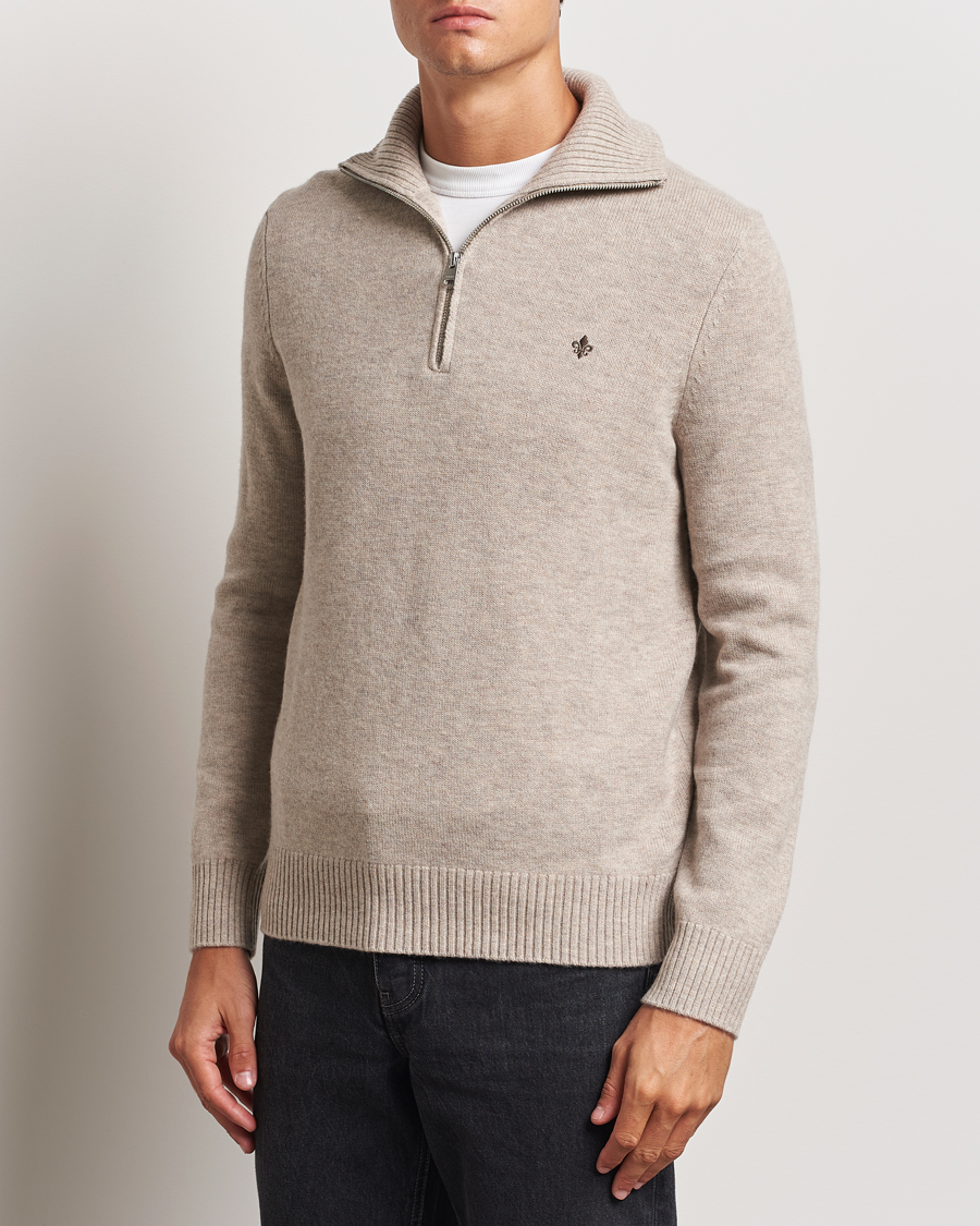 Herr | Half-zip | Morris | Hertford Merino Half Zip Khaki