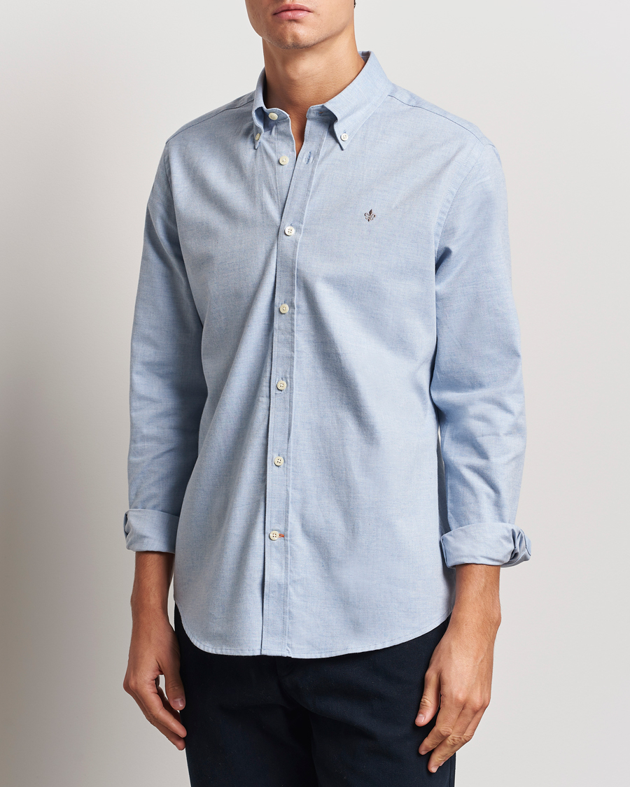 Herr |  | Morris | Watts Flannel Shirt Light Blue