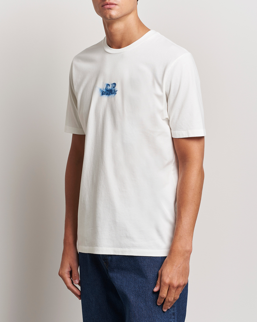 Herr |  | C.P. Company | Hand Printed Jersey T-Shirt White