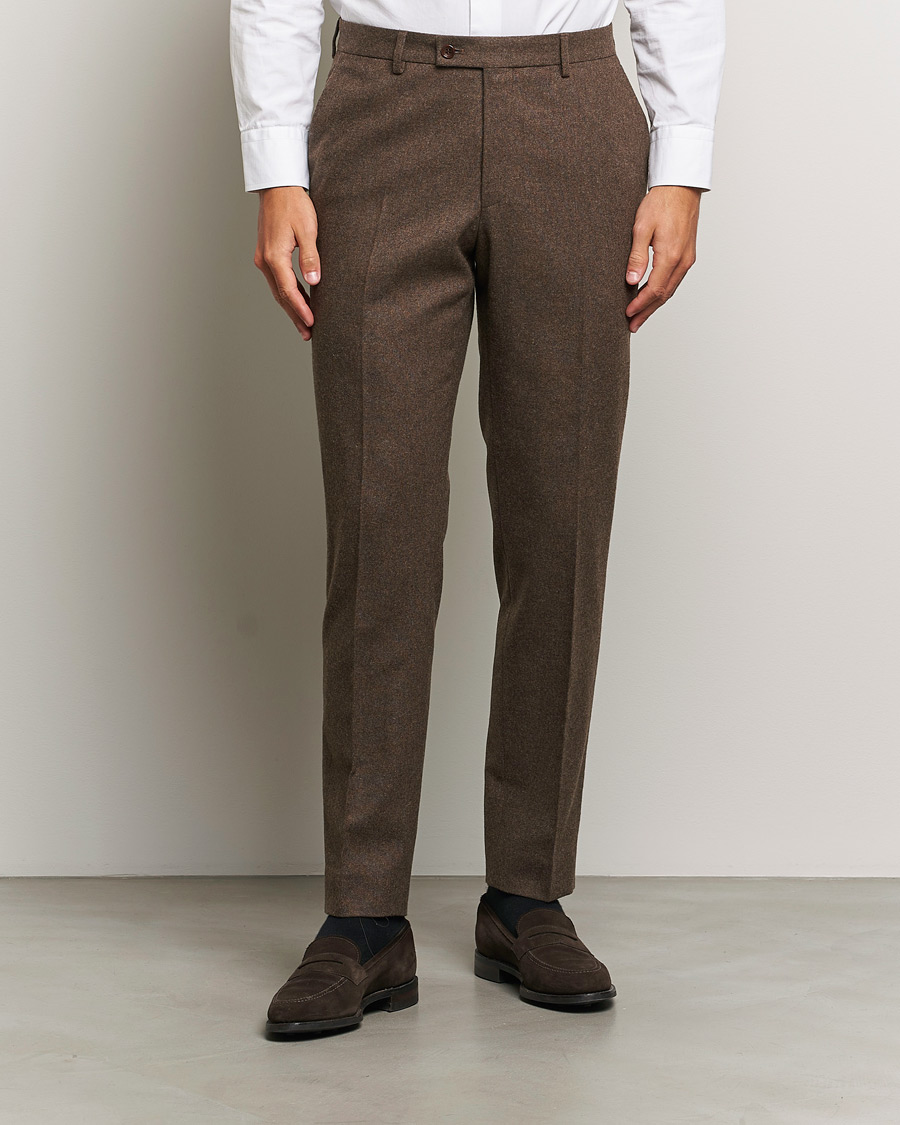 Herr | Business & Beyond - Formal | Morris Heritage | Flannel Suit Trousers Brown