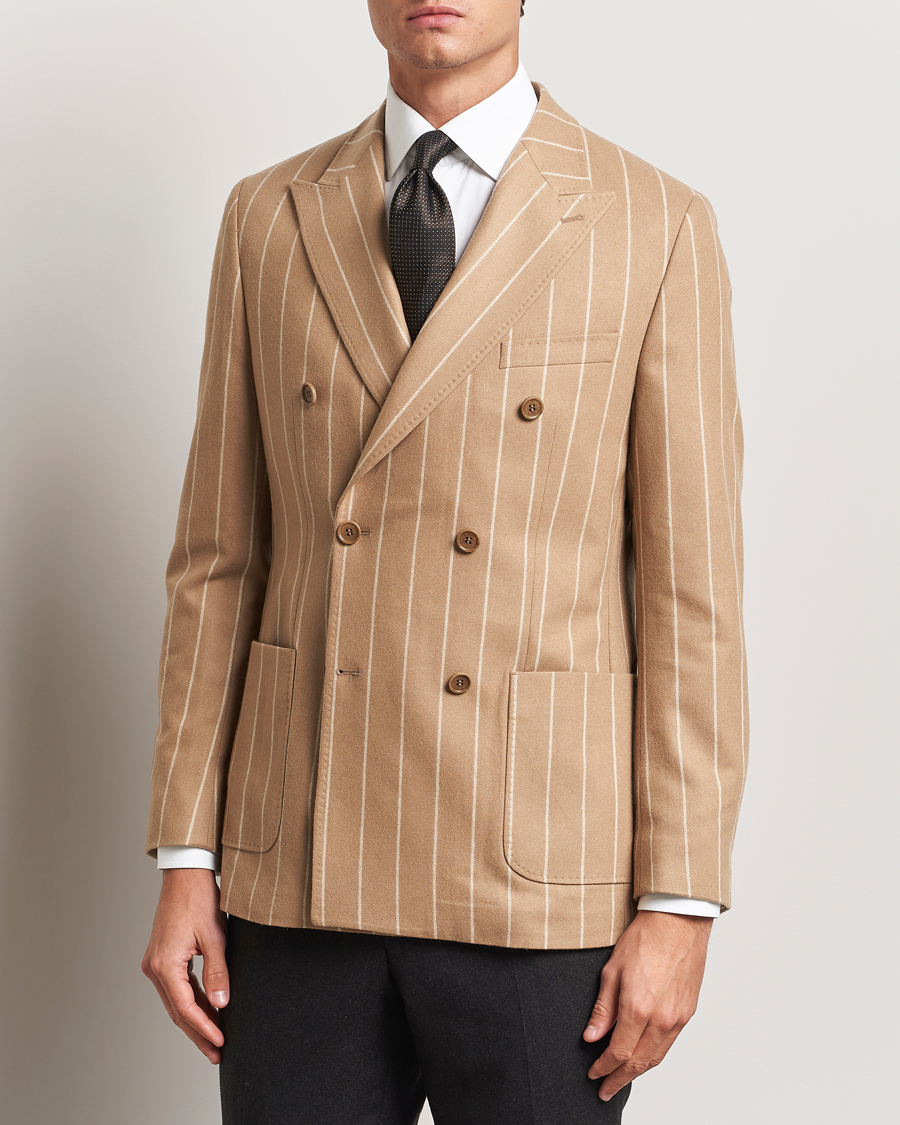 Herr |  | Morris Heritage | Cashmere Pinstripe DB Blazer Camel