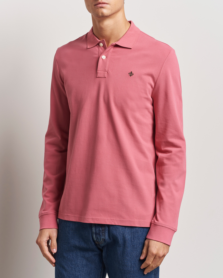 Herr | Långärmade pikéer | Morris | Camden Long Sleeve Polo Pink