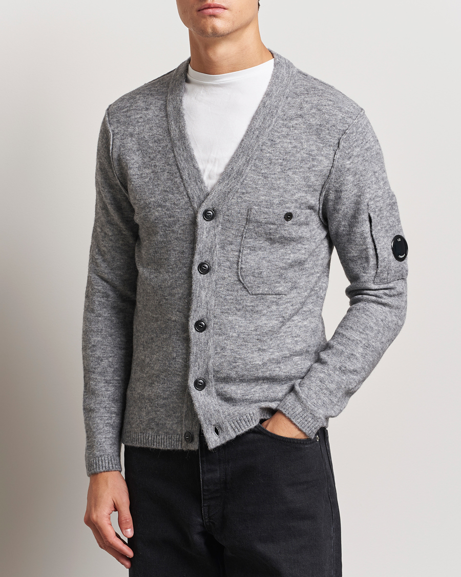 Herr |  | C.P. Company | Alpaca/Wool Cardigan Grey Melange