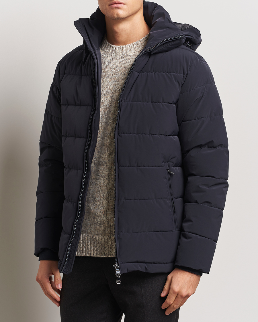 Herr |  | Oscar Jacobson | Hooded Puffer Jacket Navy