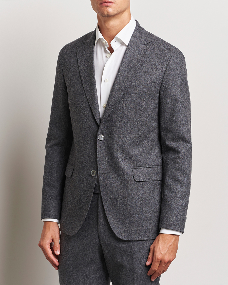 Herr | Business & Beyond - Formal | Oscar Jacobson | Fogerty Flannel Blazer Dark Grey