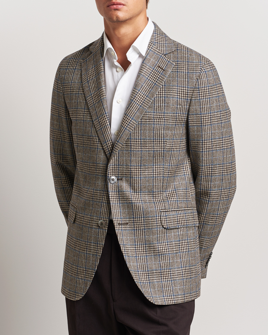 Herr |  | Oscar Jacobson | Fogerty Prince of Wales Wool Blazer Beige