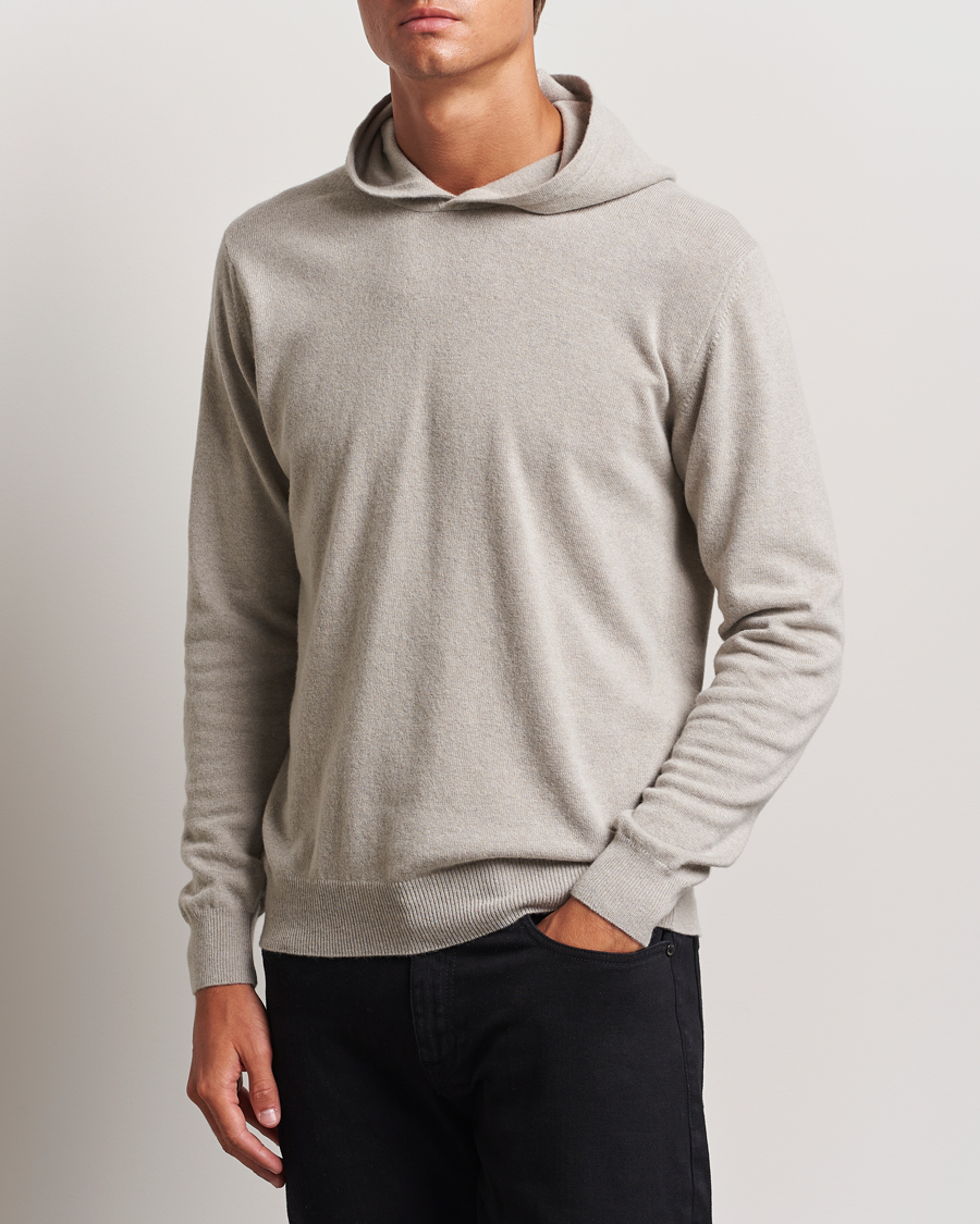 Herr | Business & Beyond | Oscar Jacobson | Pascal Wool/Cashmere Hoodie Beige