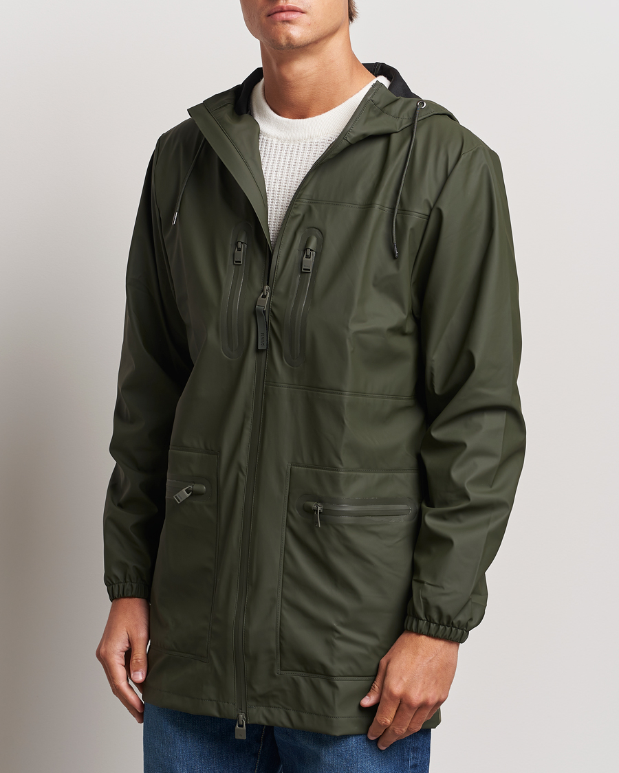 Herr |  | RAINS | Cargo Long Jacket Green