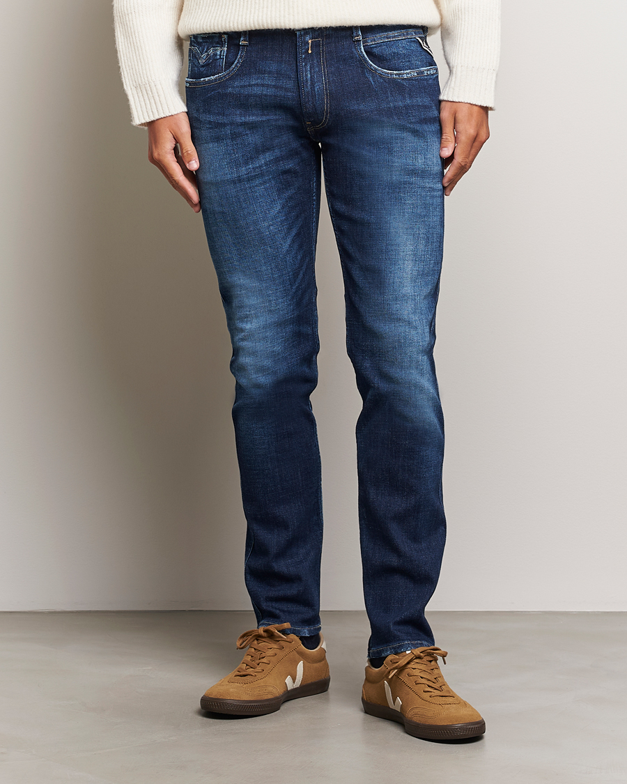 Herr | Slim fit | Replay | Anbass 5 Years Wash Jeans Medium Blue