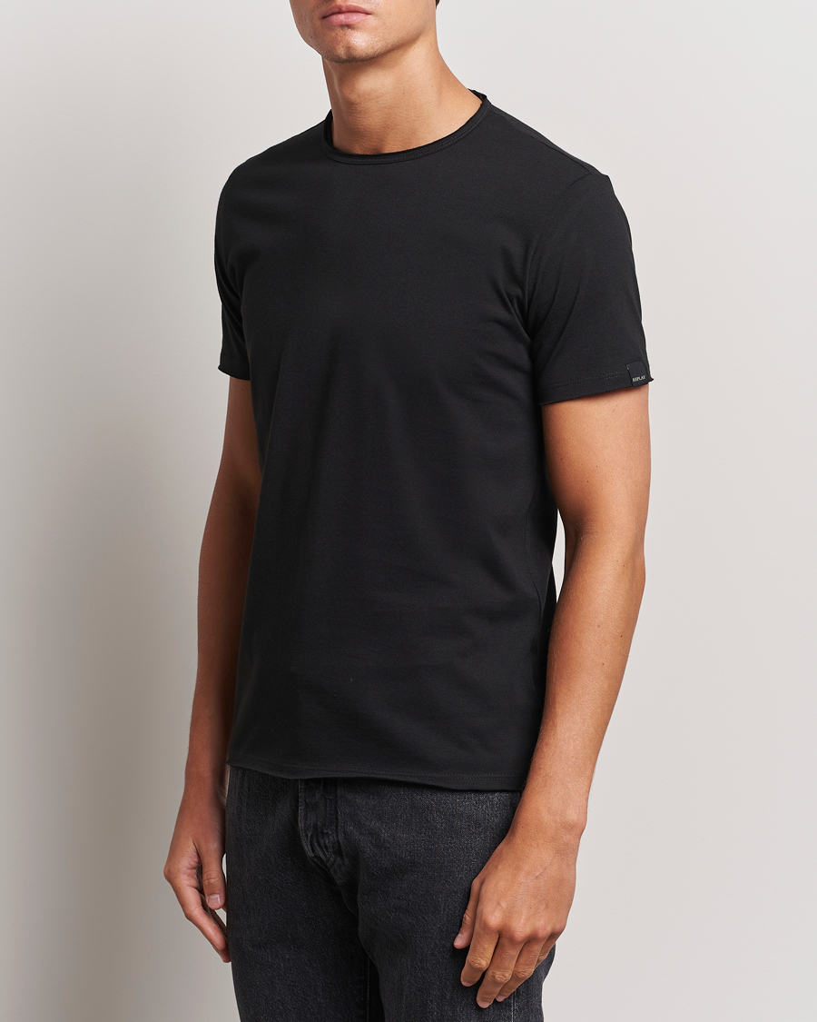 Herr | Svarta t-shirts | Replay | Crew Neck T-Shirt Black