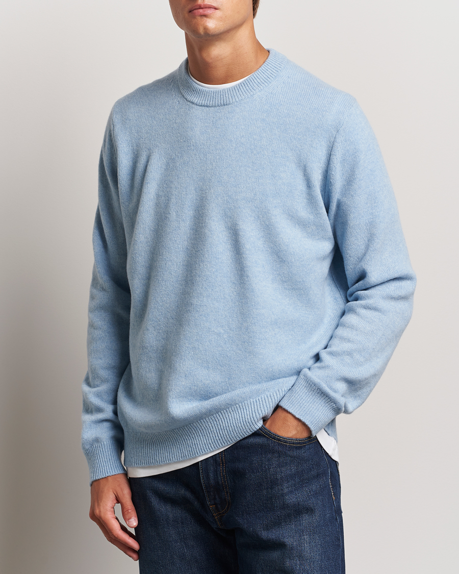 Herr |  | Samsøe Samsøe | Isak Knitted Crew Neck Subdued Blue