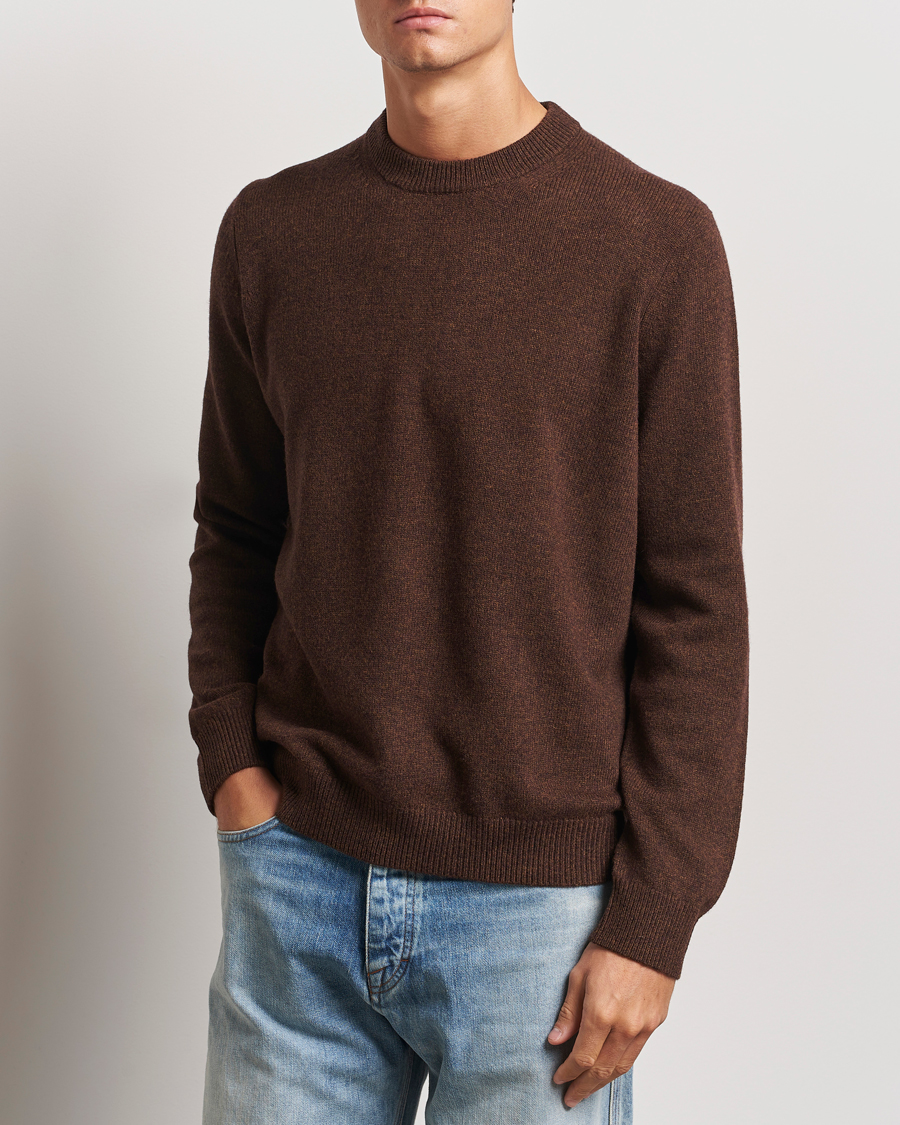 Herr |  | Samsøe Samsøe | Isak Knitted Crew Neck Chocolate Brown