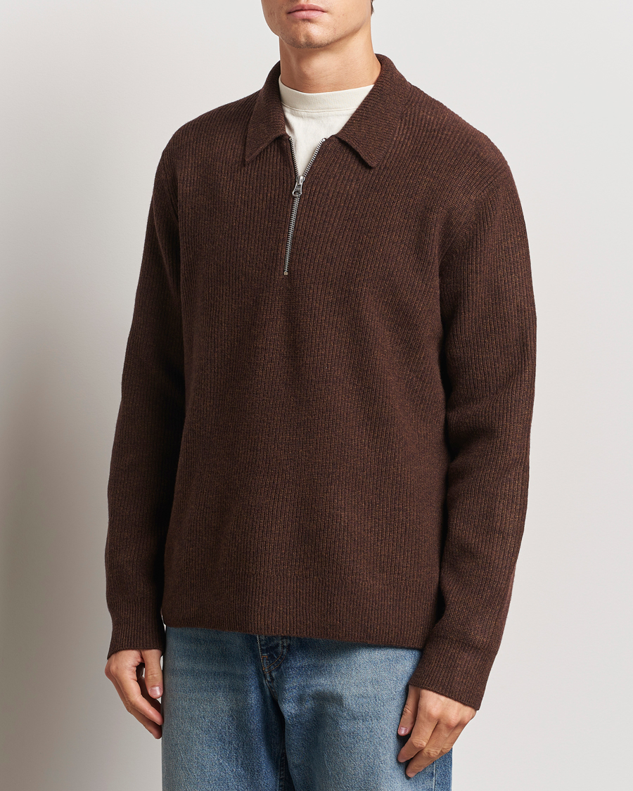 Herr |  | Samsøe Samsøe | Saisaks  Half Zip Polo Chocolate Brown