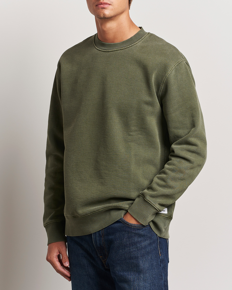 Herr |  | Samsøe Samsøe | Pigment Dyed Crew Neck Sweatshirt Forest Night