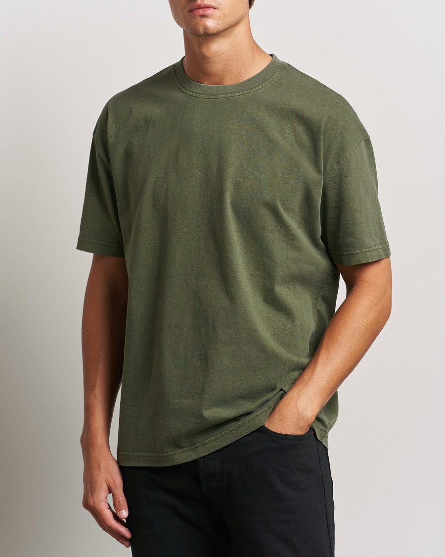 Herr |  | Samsøe Samsøe | Pigment Dyed Crew Neck T-Shirt Forest Night