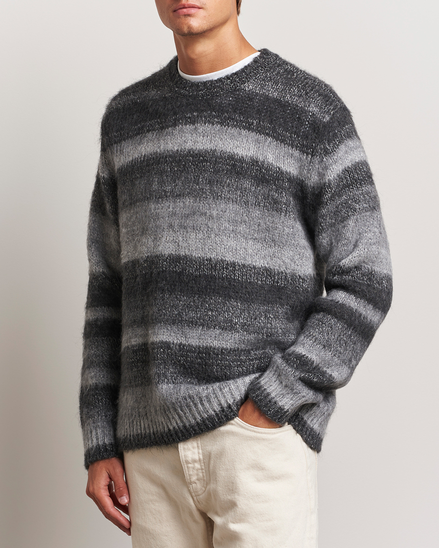 Herr |  | Samsøe Samsøe | Saarin Mohair Striped Sweater Grey