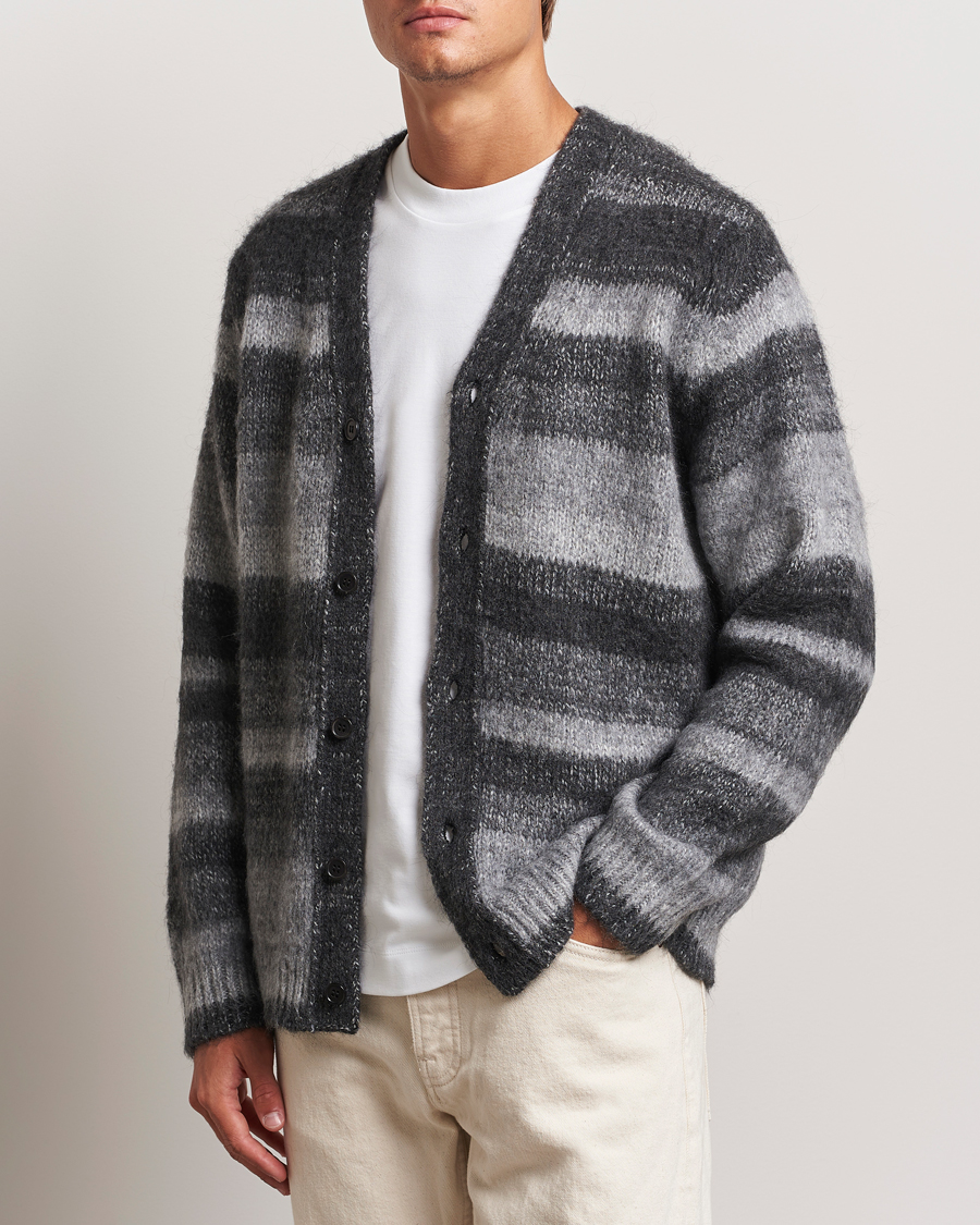 Herr |  | Samsøe Samsøe | Ari Mohair Striped Cardigan Grey