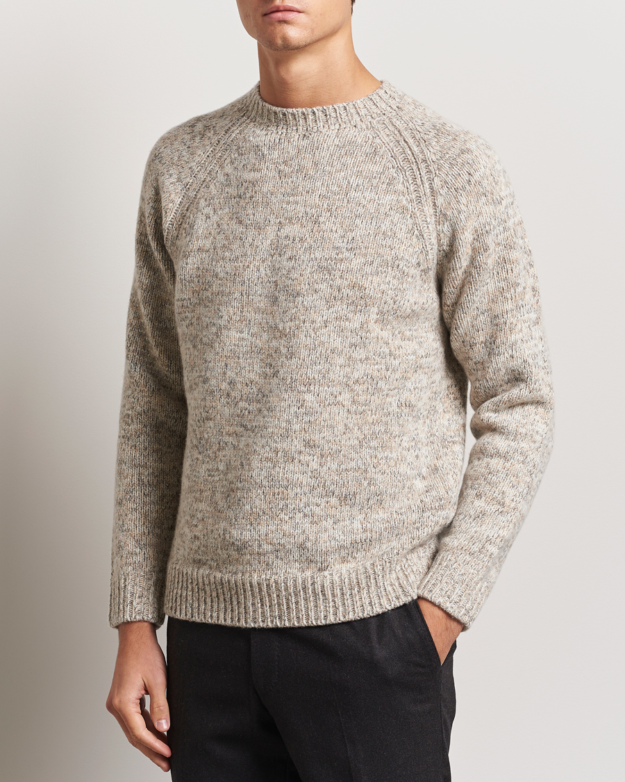 Herr |  | Stenströms | Chunky Knitted Merino Sweater Beige