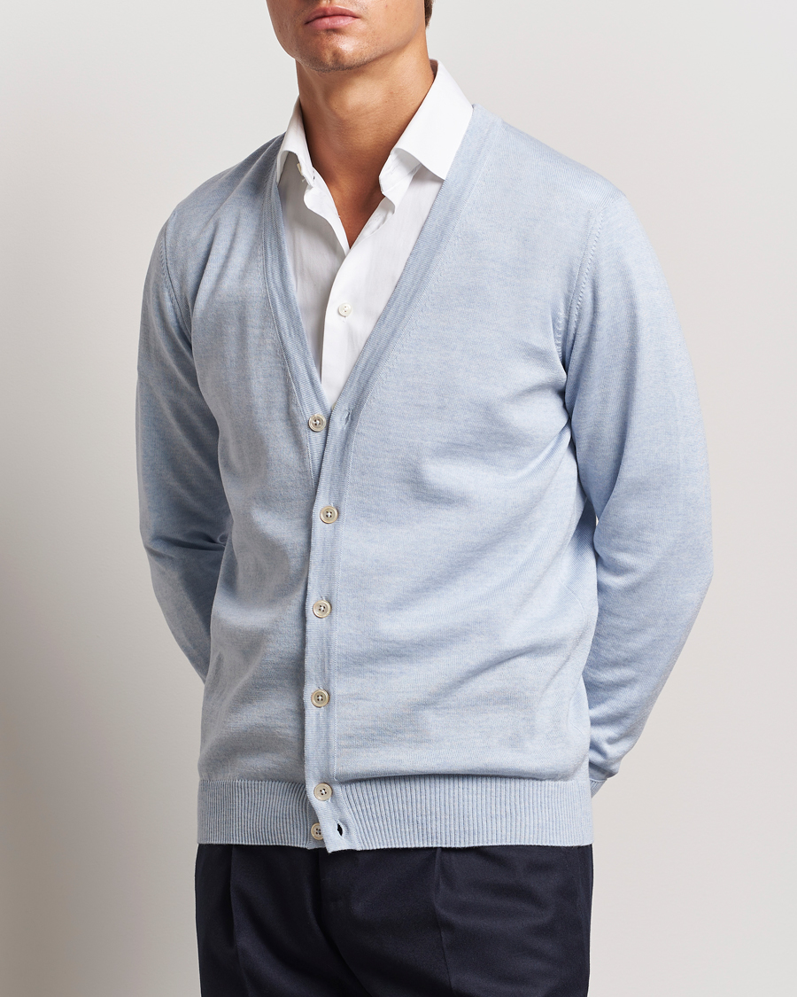 Herr |  | Stenströms | Merino Cardigan Light Blue