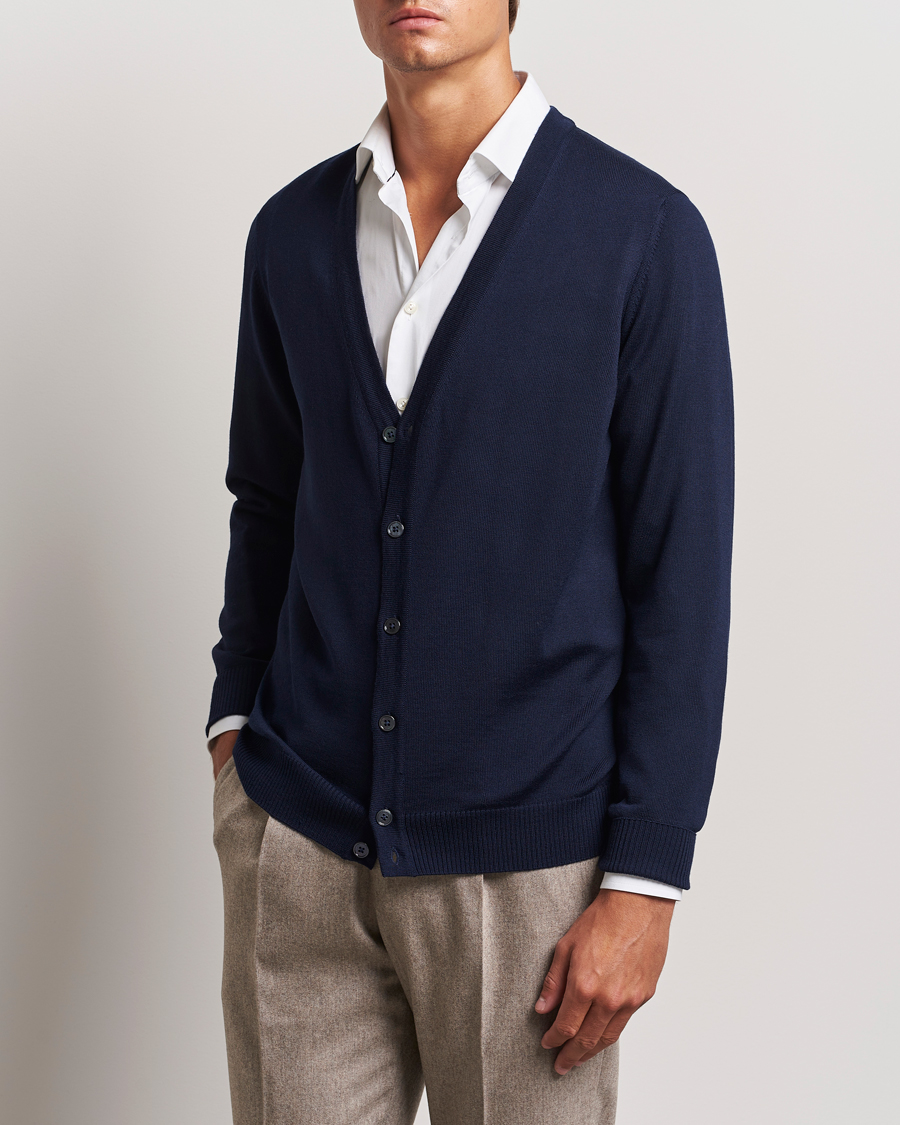 Herr |  | Stenströms | Merino Cardigan Navy