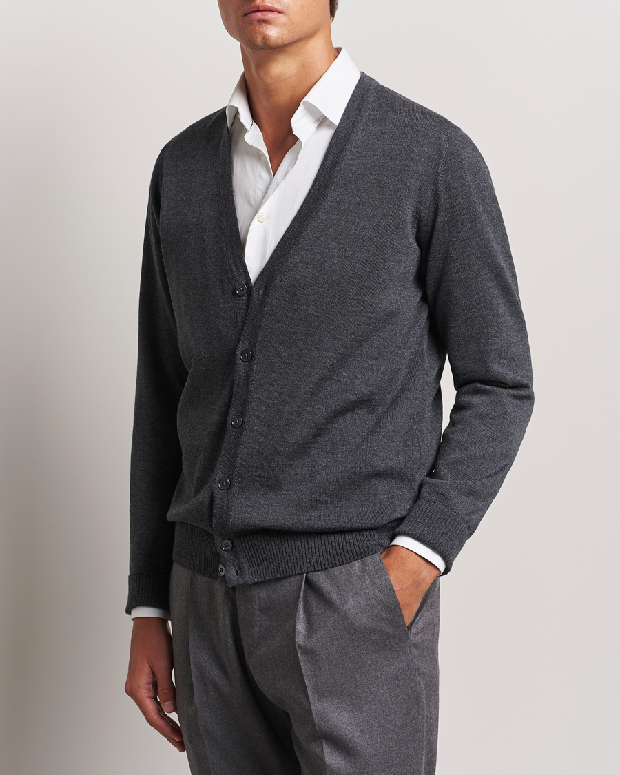 Herr |  | Stenströms | Merino Cardigan Dark Grey