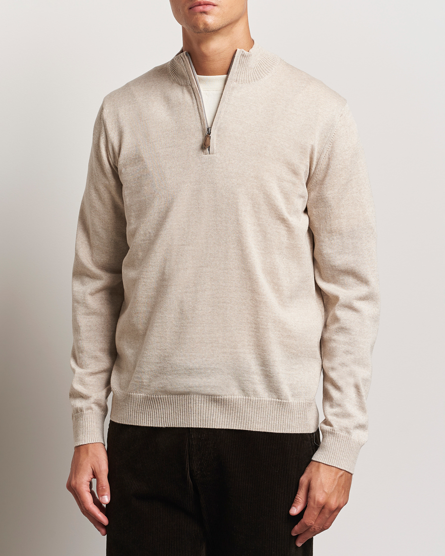 Herr |  | Stenströms | Merino Half Zip Beige