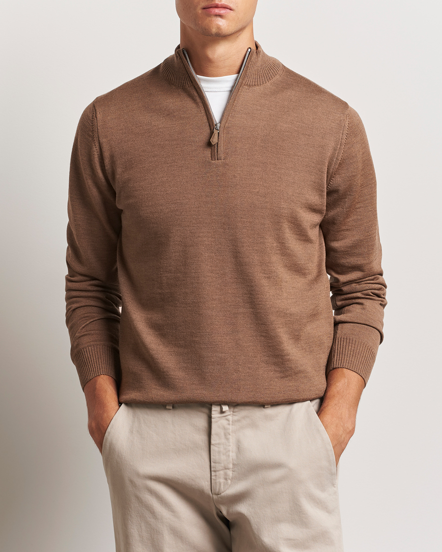 Herr |  | Stenströms | Merino Half Zip Brown