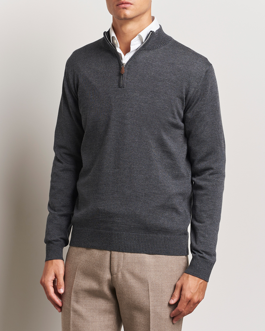 Herr |  | Stenströms | Merino Half Zip Dark Grey