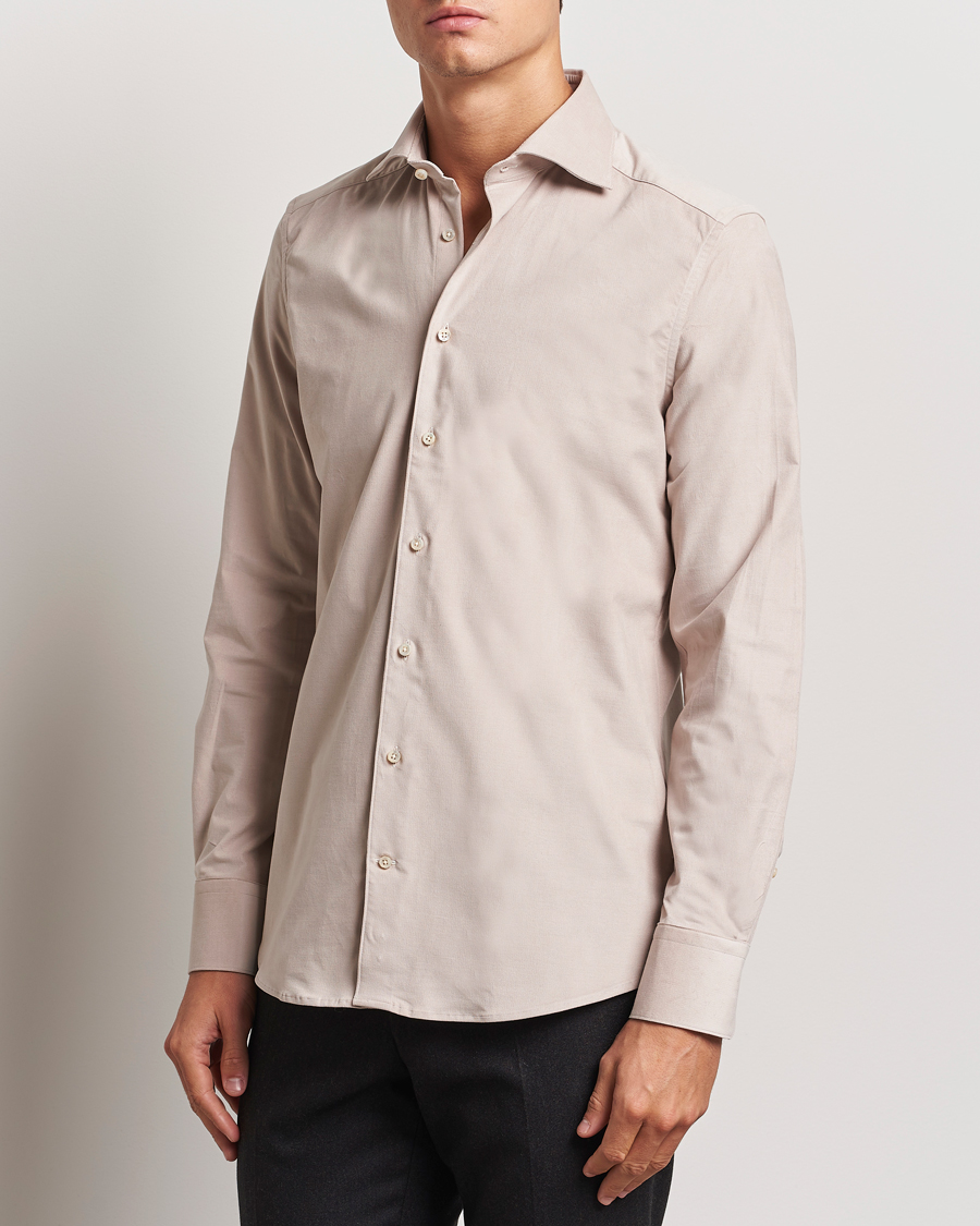 Herr |  | Stenströms | 1899 Velvet Baby Corduroy Shirt Beige