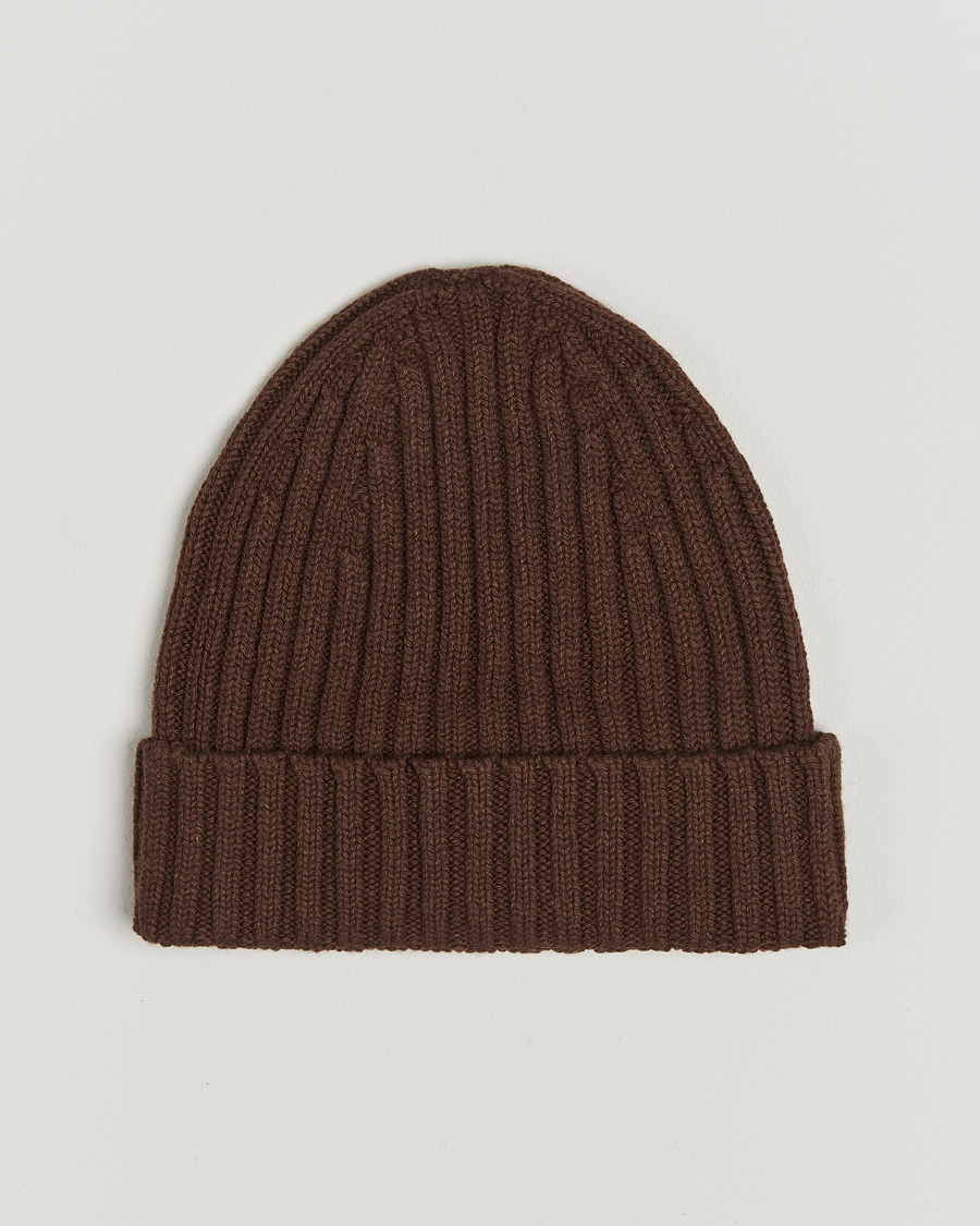 Herr |  | Stenströms | Ribbed Cotton/Cashmere Hat Brown