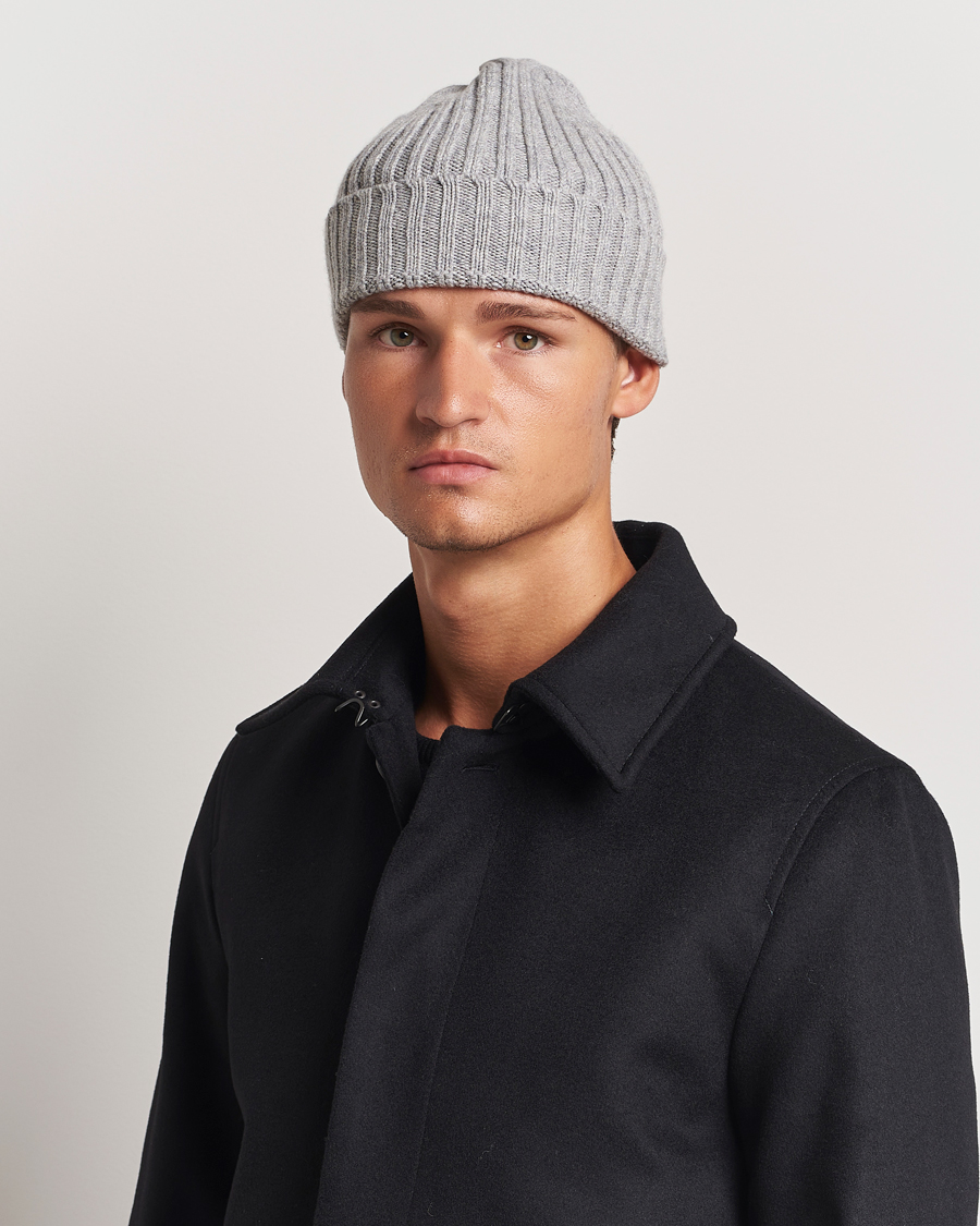 Herr |  | Stenströms | Ribbed Cotton/Cashmere Hat Grey