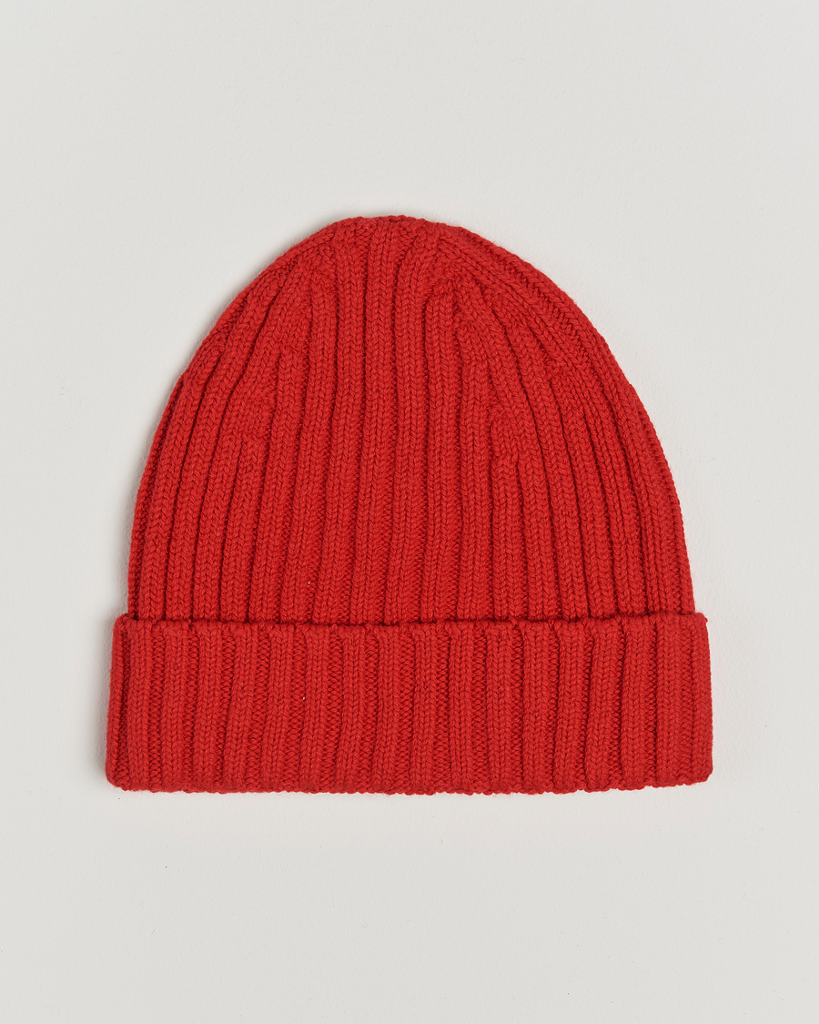 Herr |  | Stenströms | Ribbed Cotton/Cashmere Hat Red