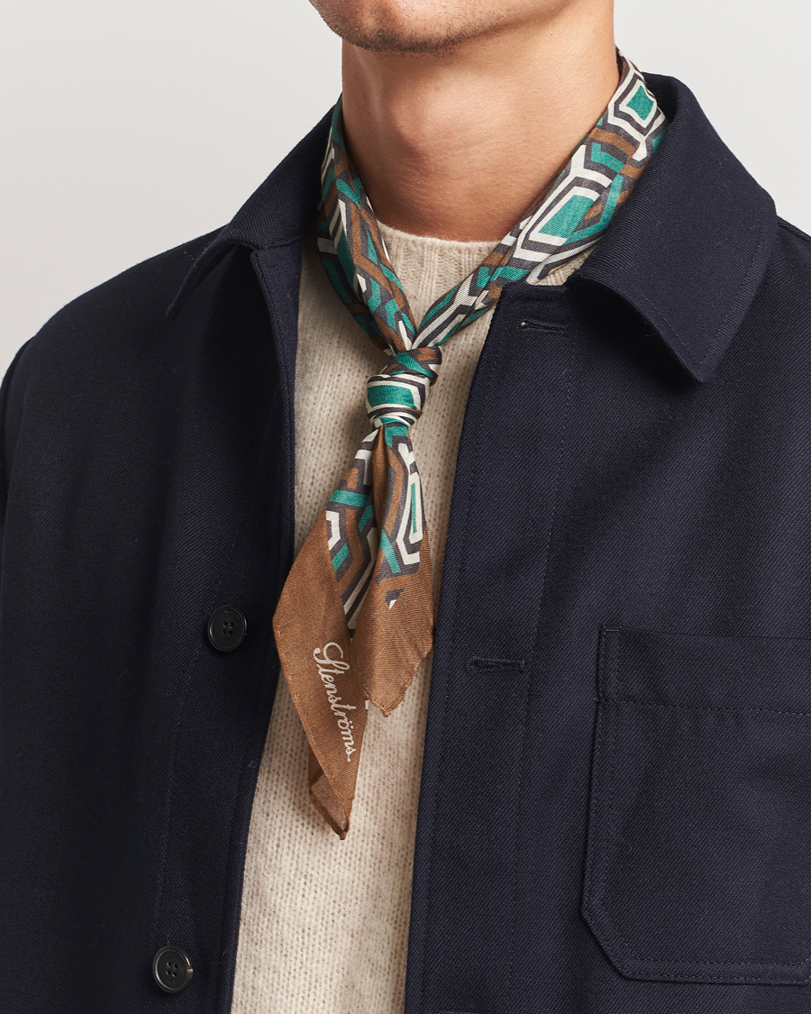 Herr |  | Stenströms | Modal/Silk Printed Scarf Brown