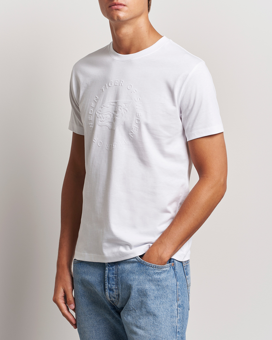 Herr |  | Tiger of Sweden | Dillan Logo Crew Neck T-Shirt Pure White