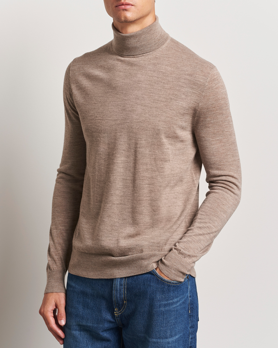 Herr |  | Tiger of Sweden | Nevile Extra Fine Merino Polo Beige Melange