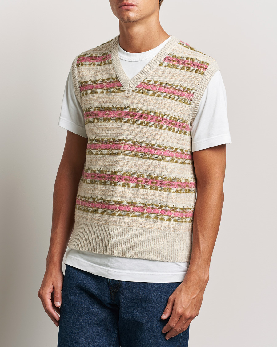 Herr |  | Tiger of Sweden | Claud Wool Fairisle Vest Seashell