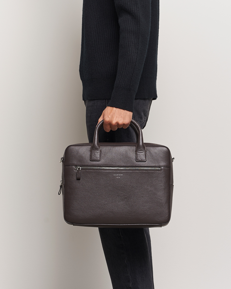 Herr |  | Tiger of Sweden | Beckholmen Leather Briefcase Dark Brown