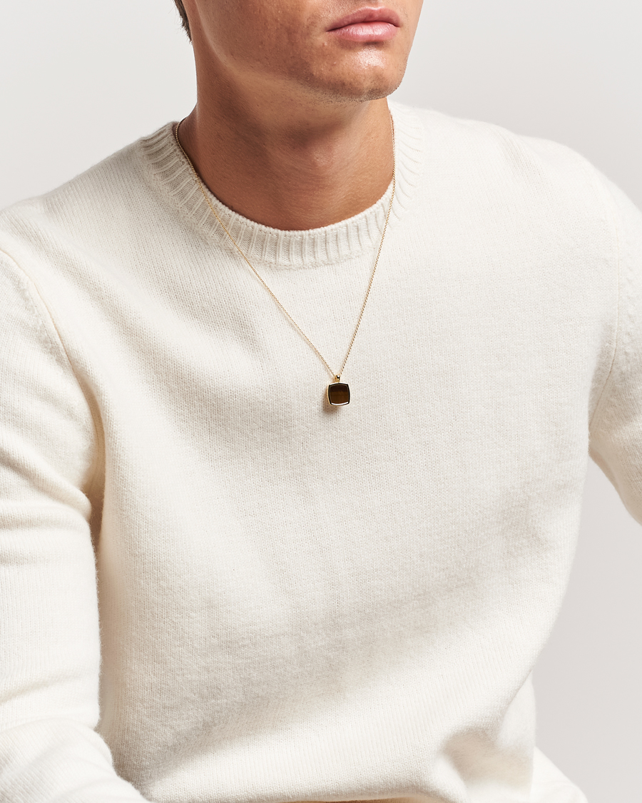 Herr |  | Tom Wood | Cushion Pendant Tiger Eye Gold