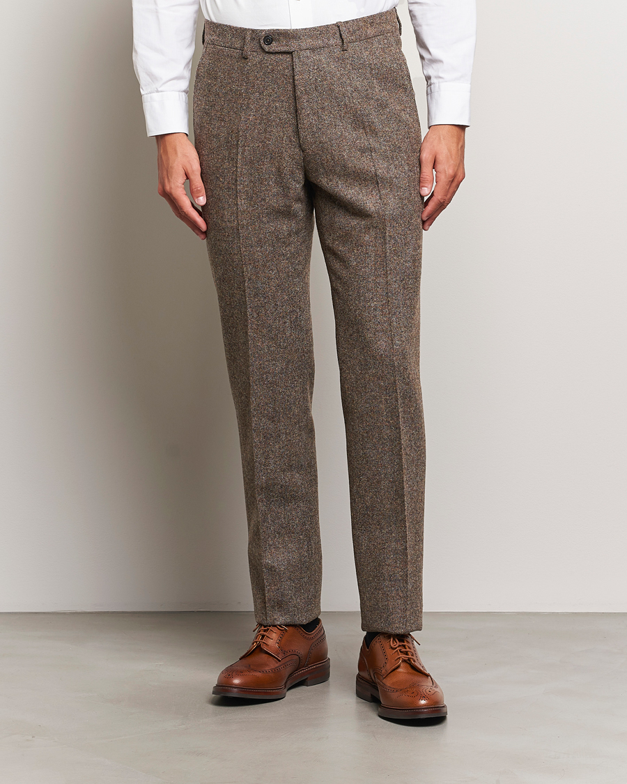 Herr |  | Walker Slater | Edward Wool Donegal Trousers Brown