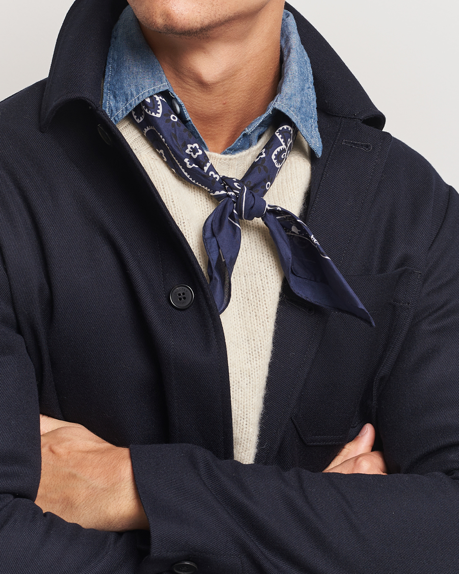 Herr |  | Drake\'s | Classic Paisley Bandana Navy